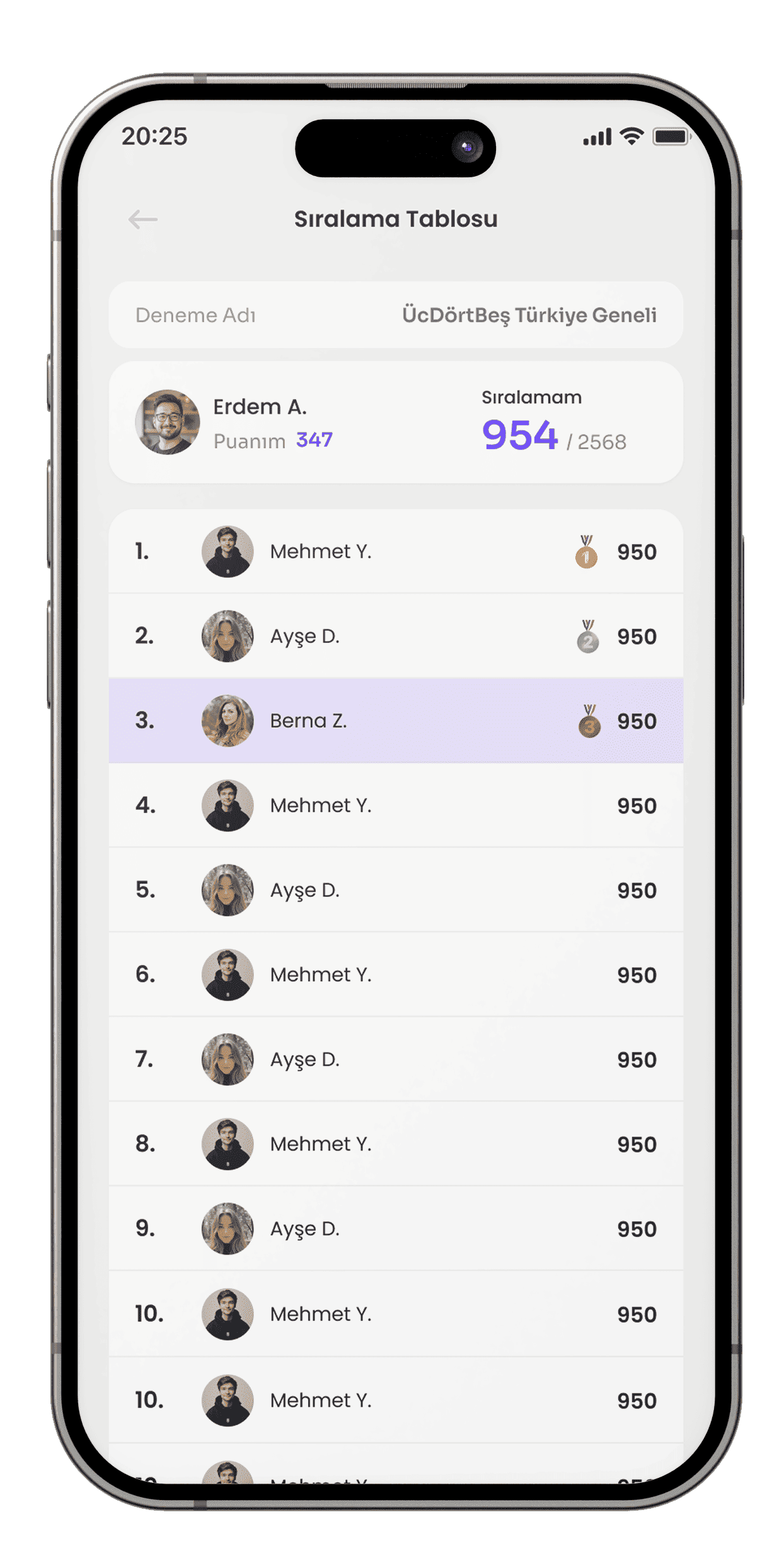 Binlerce Öğrenci Arasında Sıralamanı Gör